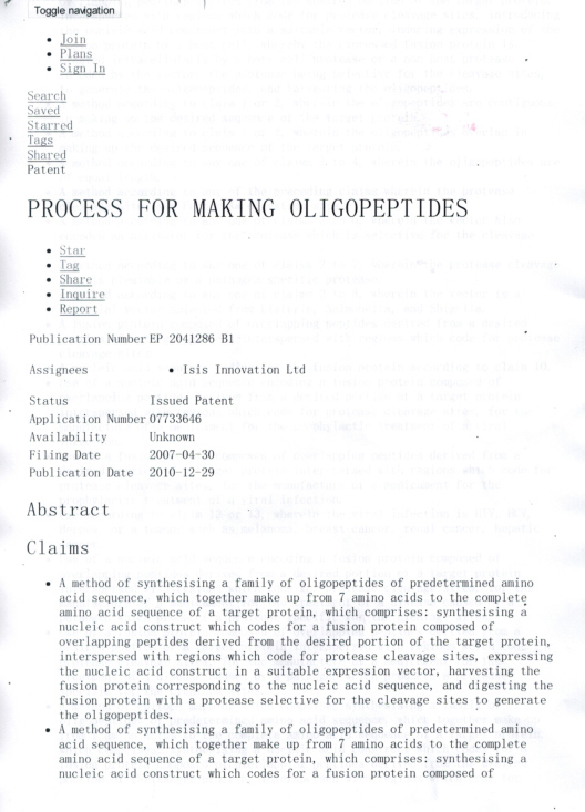 Process for making overlapping oligopeptides